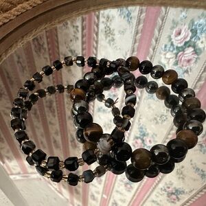 Elegant Crystal Beaded Bracelet Set